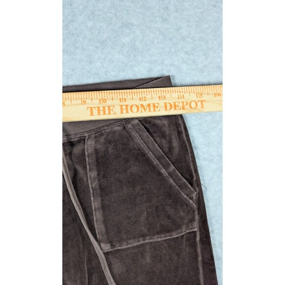 Juicy Couture Pants Women Petite Y2K Vintage Velour Flare Butt Snap Back Pockets - Picture 8 of 12
